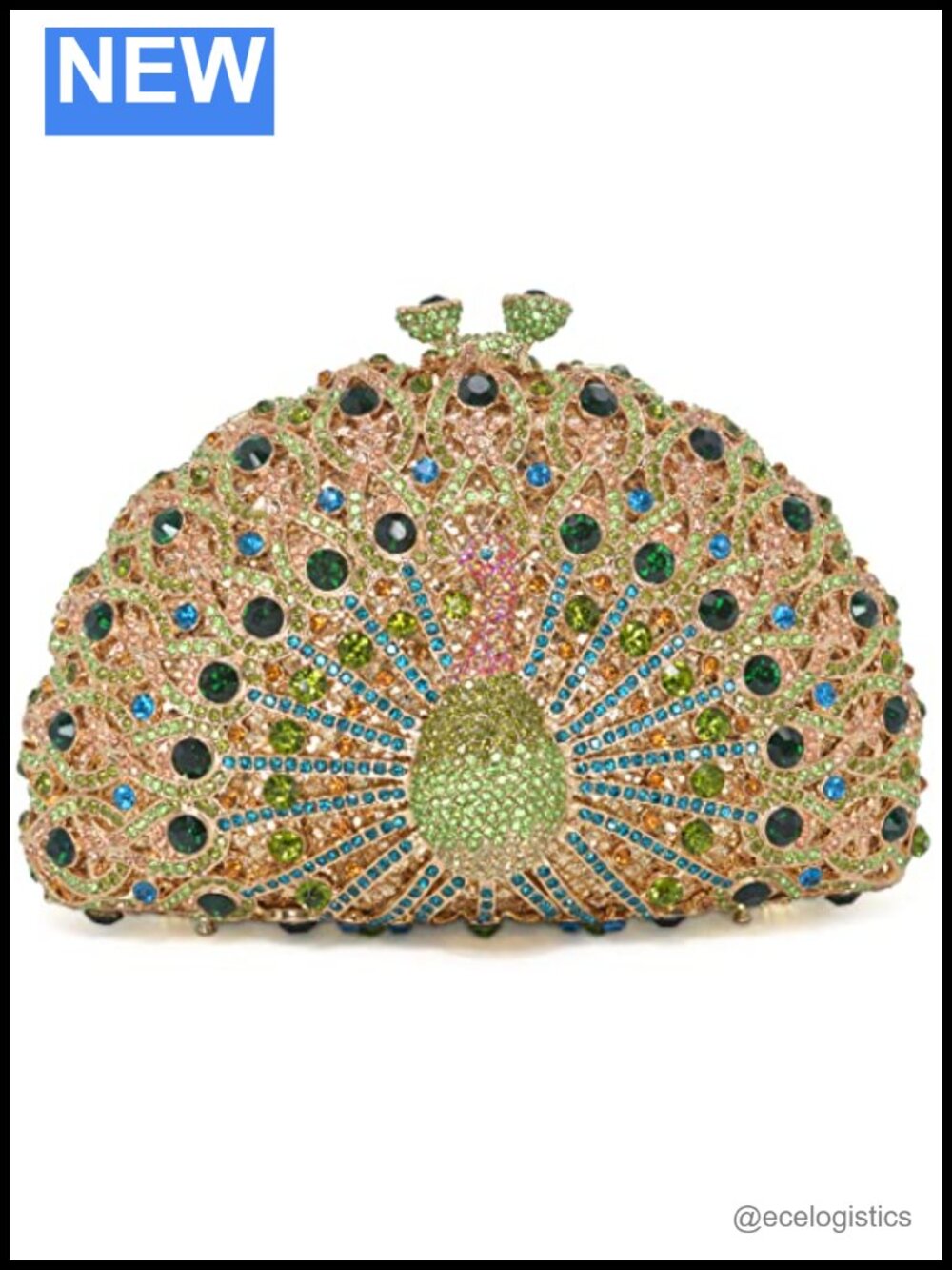 Luxury Rhinestone Crystal Evening Clutch Bag Sparkly Bride Wedding Party Purse
